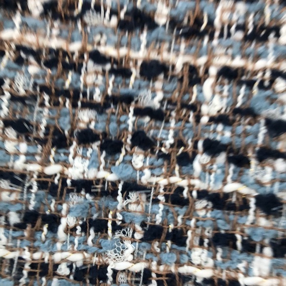 Tweed Blazer Blue w/Metallic Jacket Size 4 - Picture 2 of 7